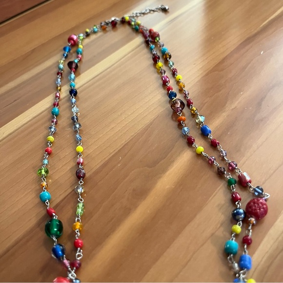 EXPRESS Multiple Colorful Beaded Necklace - Picture 2 of 6